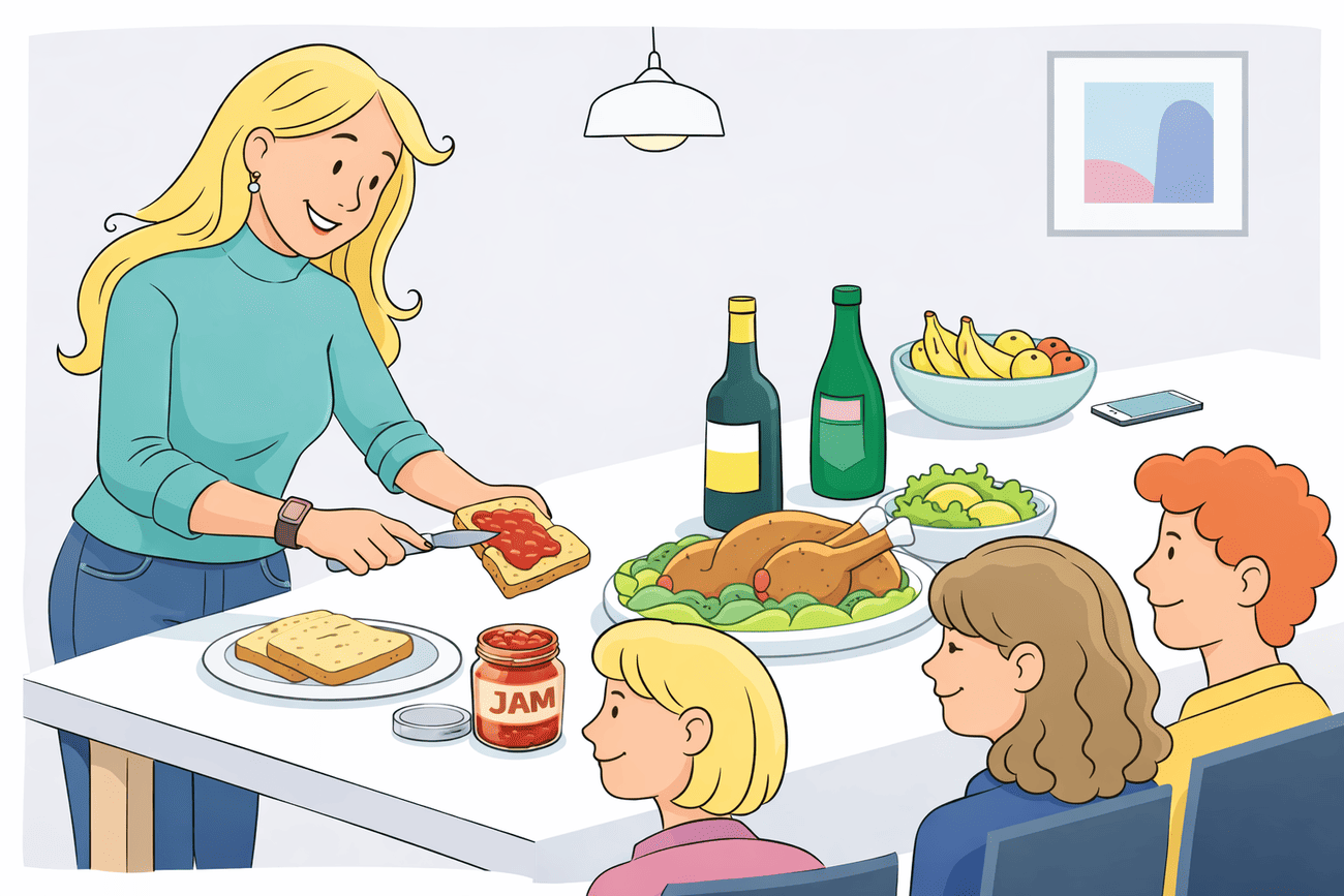 Иллюстрация глагола spread